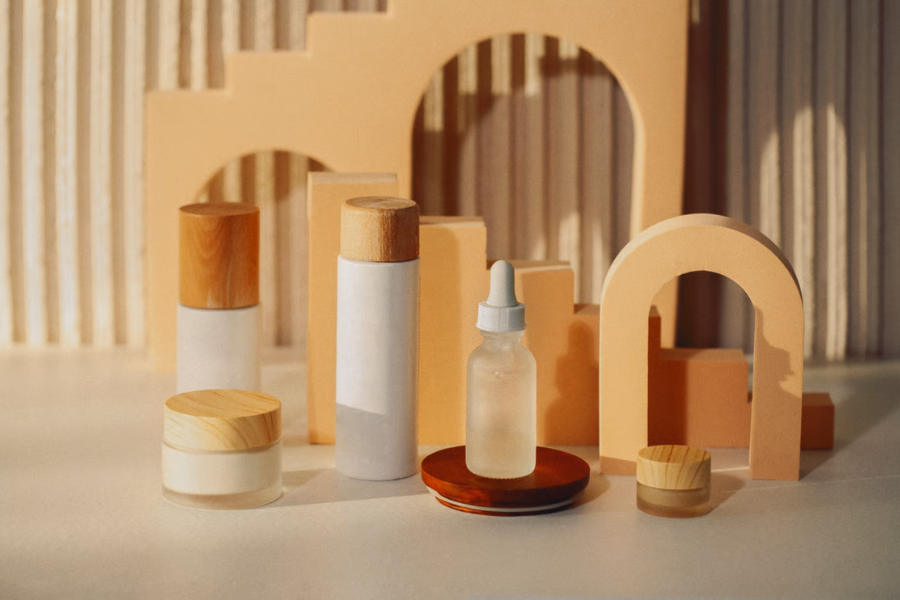 inspirasi desain kemasan skincare dengan botol transparan