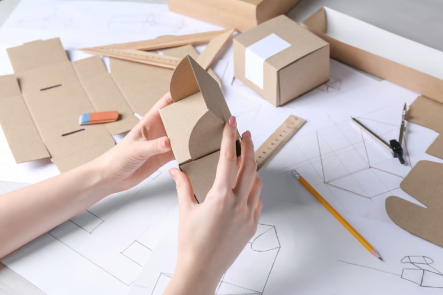 tahapan pembuatan custom packaging dari desain, prototype, produksi hingga siap digunakan